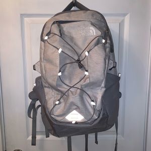 New grey and white North Face Borealiz backpack